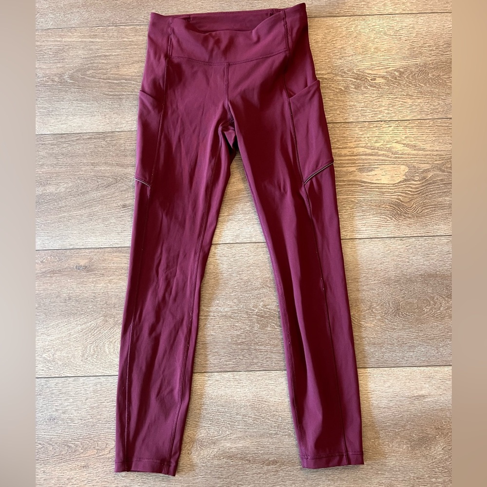 Lululemon align running pants with pockets - size 4 maroon